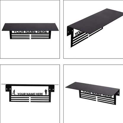 Personalized Medal Hanger with Trophy Shelf For Athletes & Students