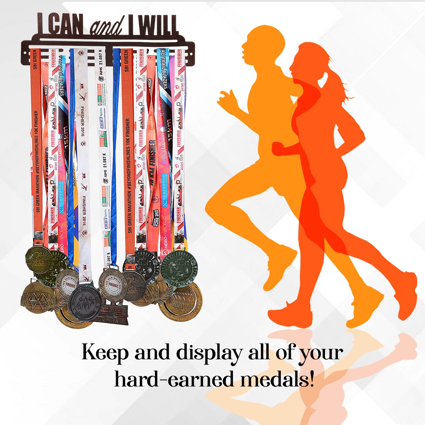 I Can and I Will Brown Medal Holder