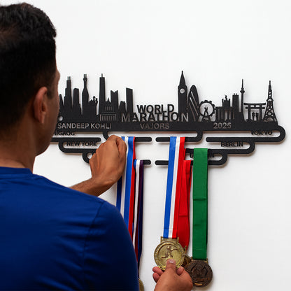 Customized World Marathon Majors Medal Hanger