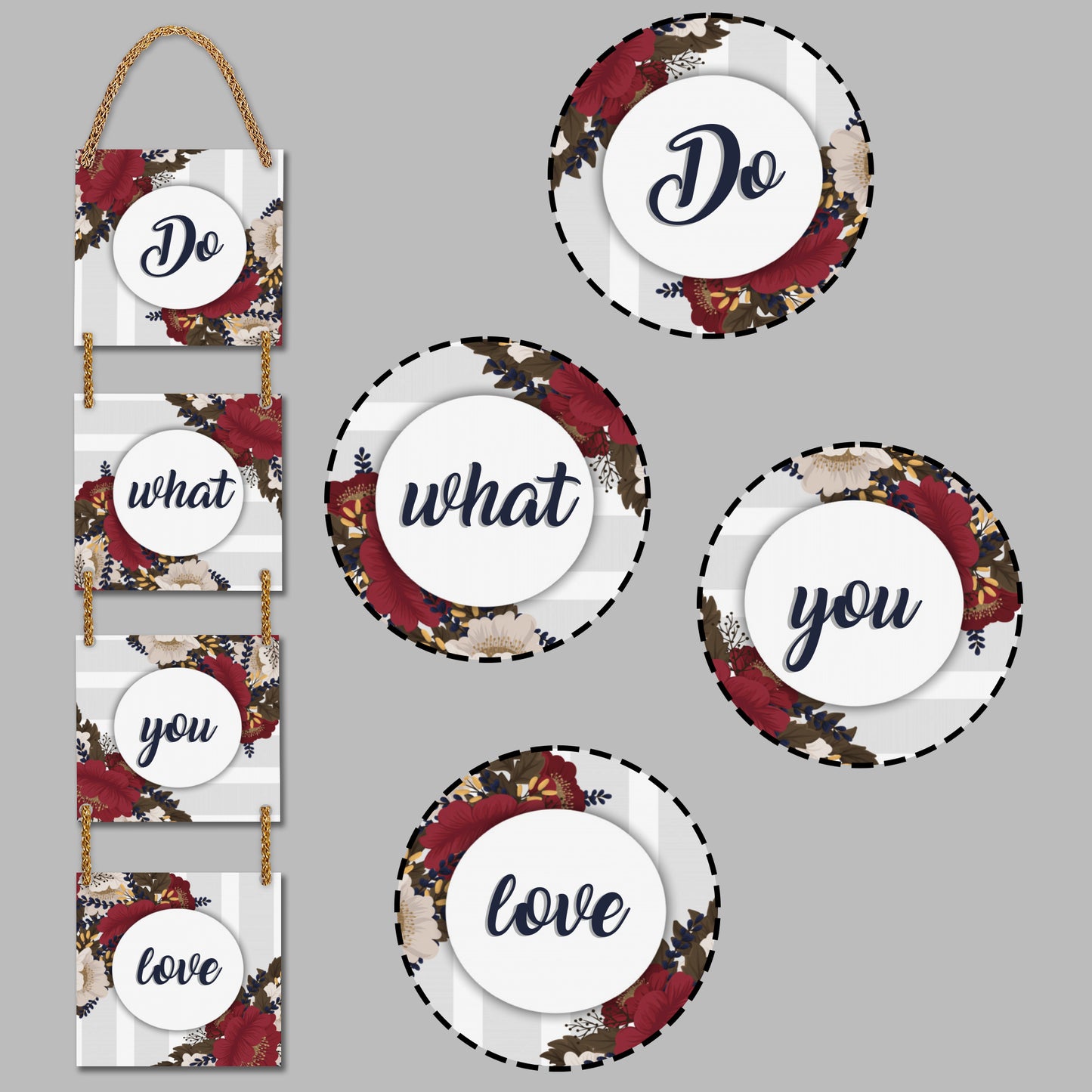 Square Plate Shape Wall Hanging - Do What You Love