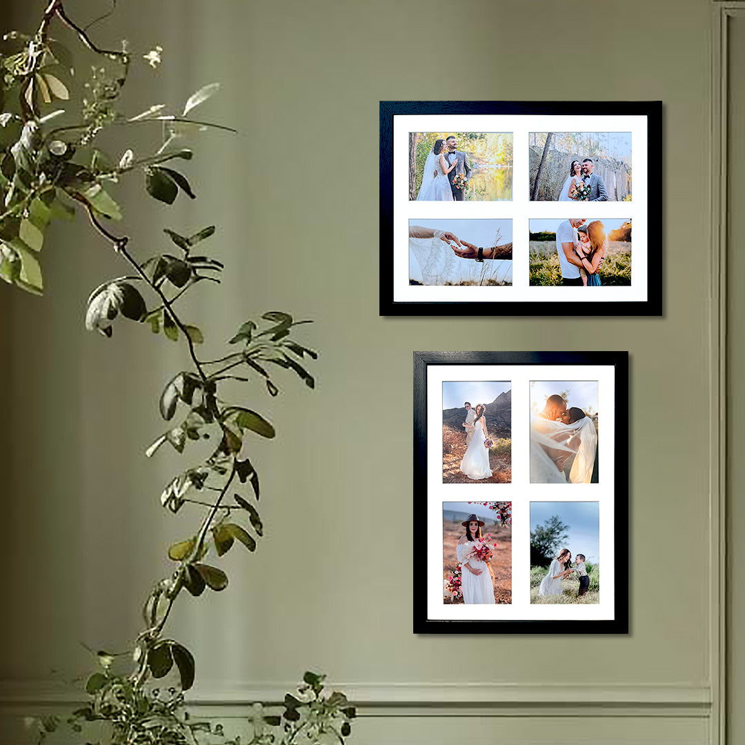 Customized Photo Frame 2 Set of 11x15 Inch Holds Total 8 Photos