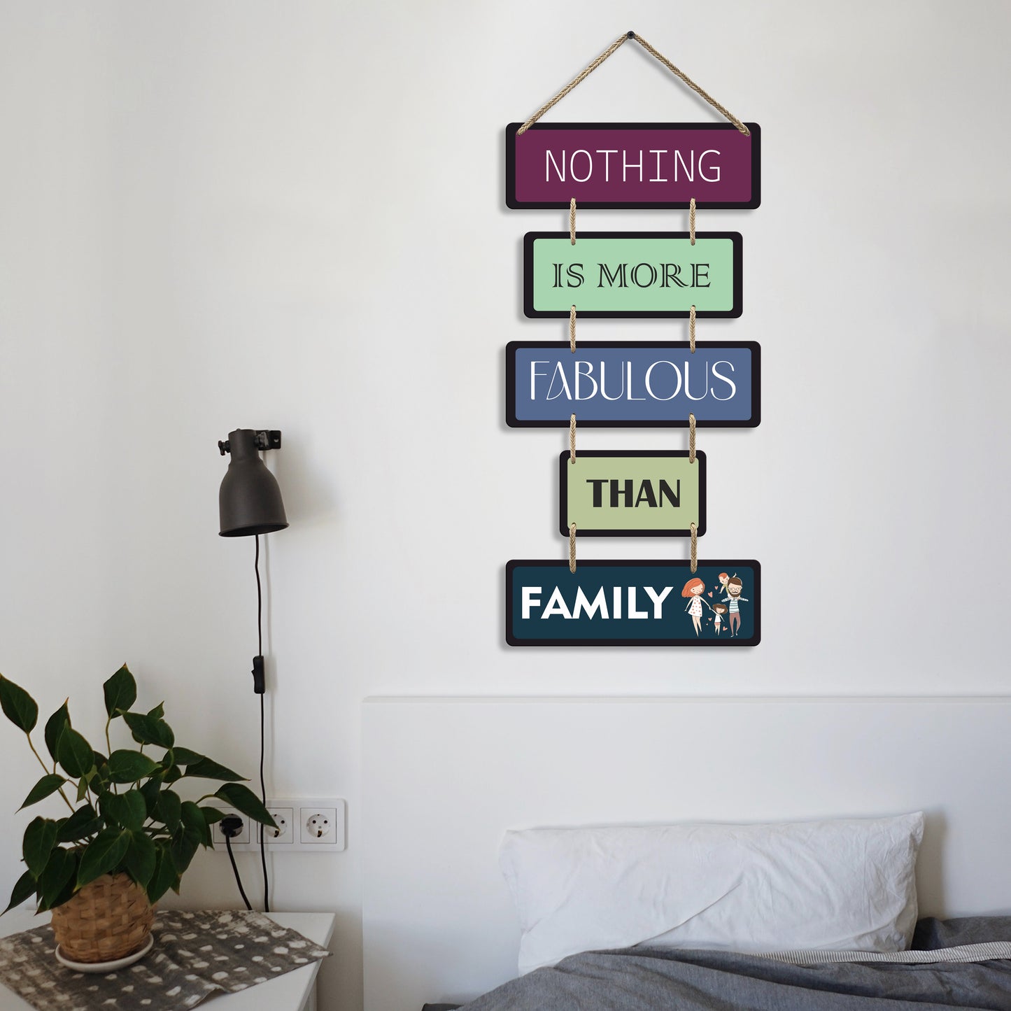 Rectangular Shape Wall Hanging - 5 Plate