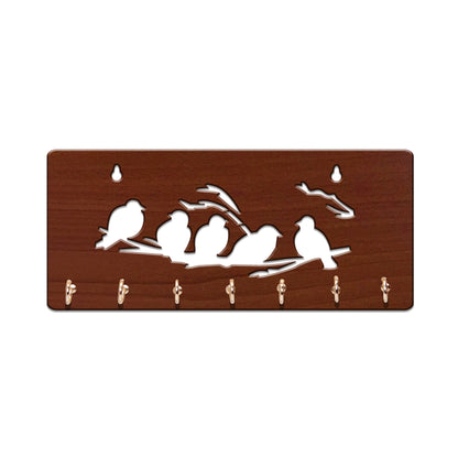 5 Birds Small Keyholder Brown Colour