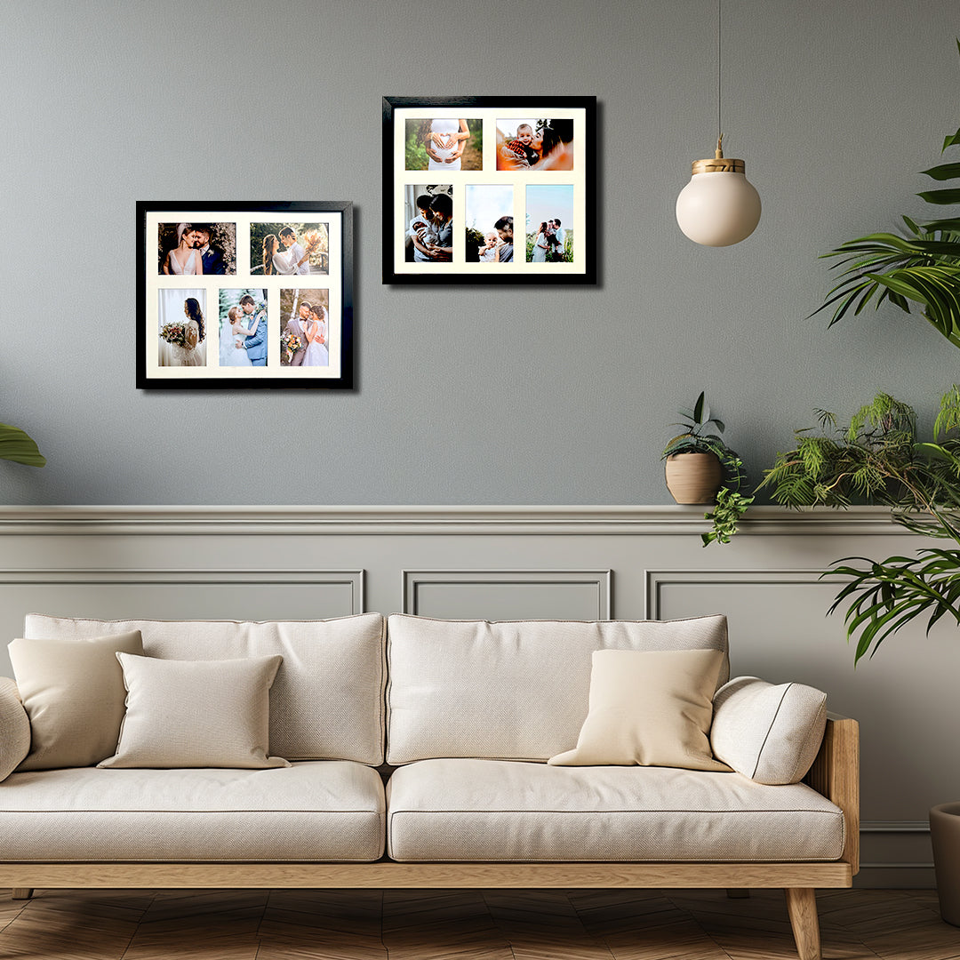 Customized Photo Frame 2 Set of 15x13 Inch Holds Total 10 Photos