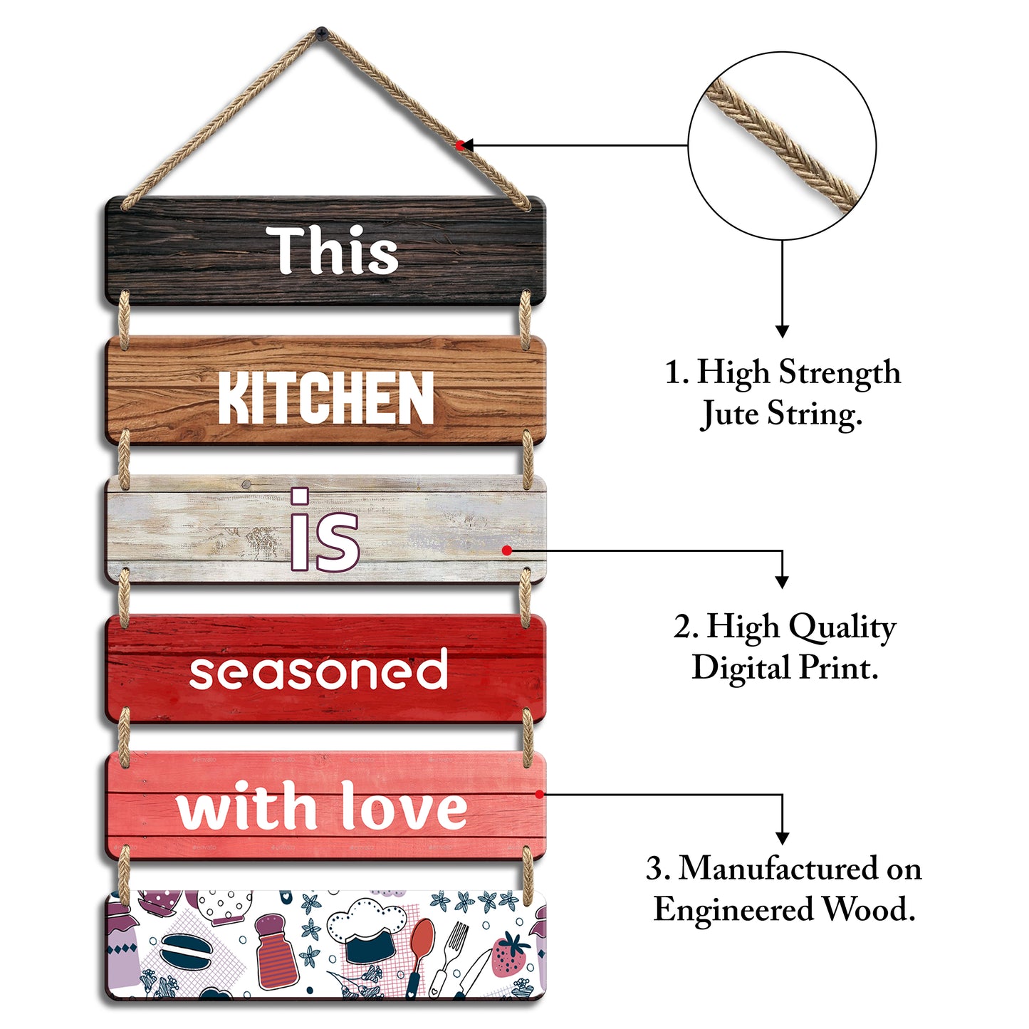 Kitchen Wall Hanging in 6 Plate