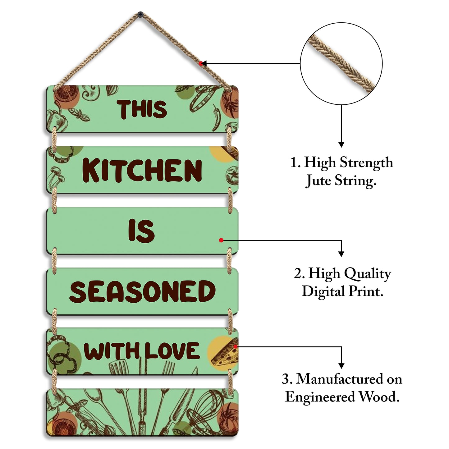 Kitchen Wall Hanging in 6 Plate