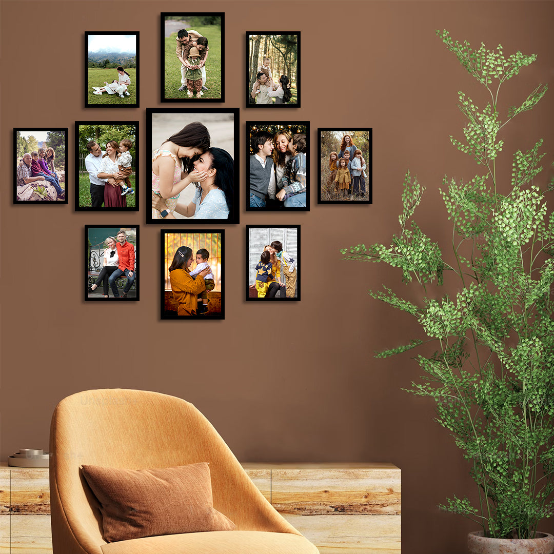 11-Frame Collage Wall Frame Set – 8x10 Centerpiece with 5x7 & 4x6 Frames