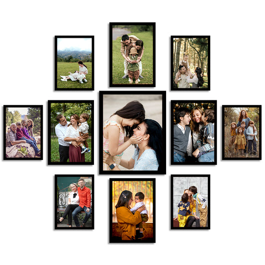 11-Frame Collage Wall Frame Set – 8x10 Centerpiece with 5x7 & 4x6 Frames