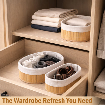 Storage Organizer Baskets | Wicker Baskets | Bamboo Basket Kitchen Storage