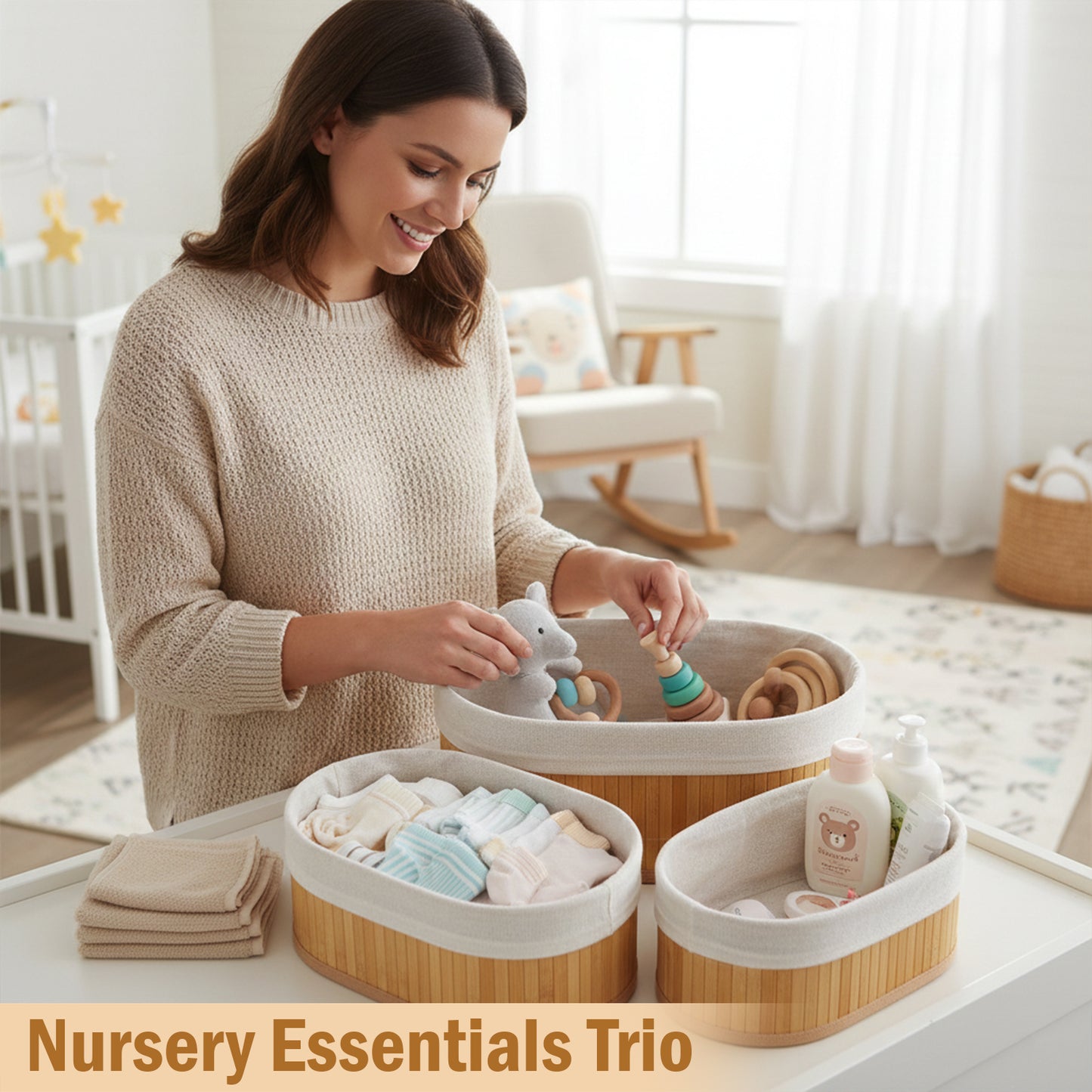 Storage Organizer Baskets | Wicker Baskets | Bamboo Basket Kitchen Storage