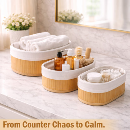 Storage Organizer Baskets | Wicker Baskets | Bamboo Basket Kitchen Storage