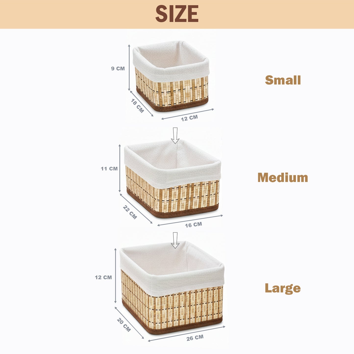 Storage Organizer Baskets | Wicker Baskets | Bamboo Basket Kitchen Storage