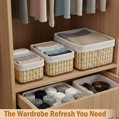 Storage Organizer Baskets | Wicker Baskets | Bamboo Basket Kitchen Storage