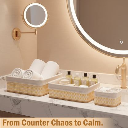 Storage Organizer Baskets | Wicker Baskets | Bamboo Basket Kitchen Storage