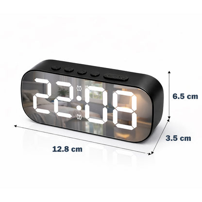 Best Digital Alarm Clock for Heavy Sleepers & Students - Black (12.8x6.5 CM)