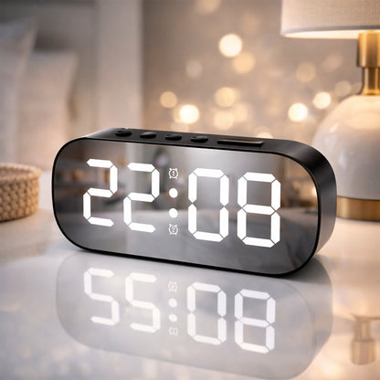 Best Digital Alarm Clock for Heavy Sleepers & Students - Black (12.8x6.5 CM)
