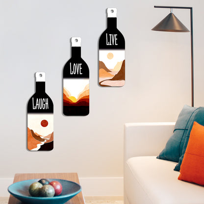 Set of 3 Bottle Wall Hanging