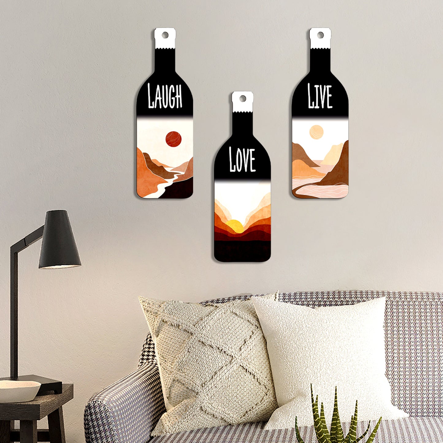 Set of 3 Bottle Wall Hanging