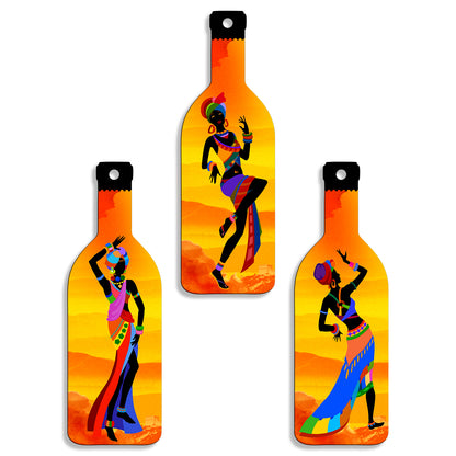 Set of 3 Bottle Wall Hanging