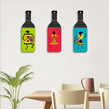 Set of 3 Bottle Wall Hanging