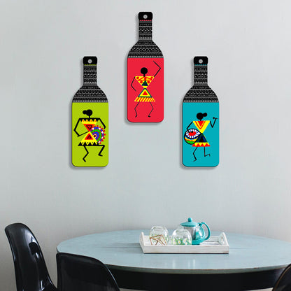 Set of 3 Bottle Wall Hanging