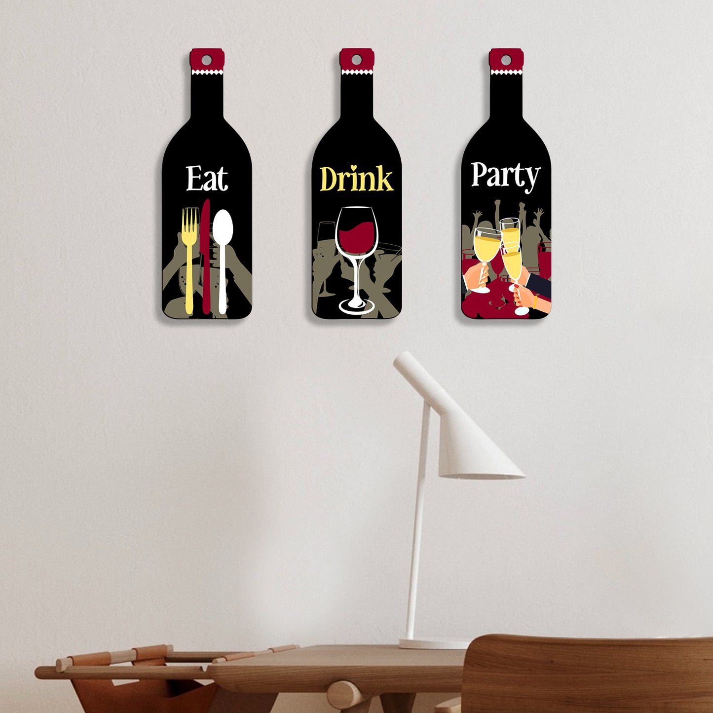 Set of 3 Bottle Wall Hanging