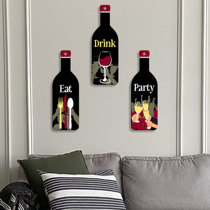 Set of 3 Bottle Wall Hanging