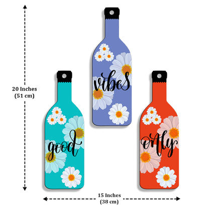 Set of 3 Bottle Wall Hanging