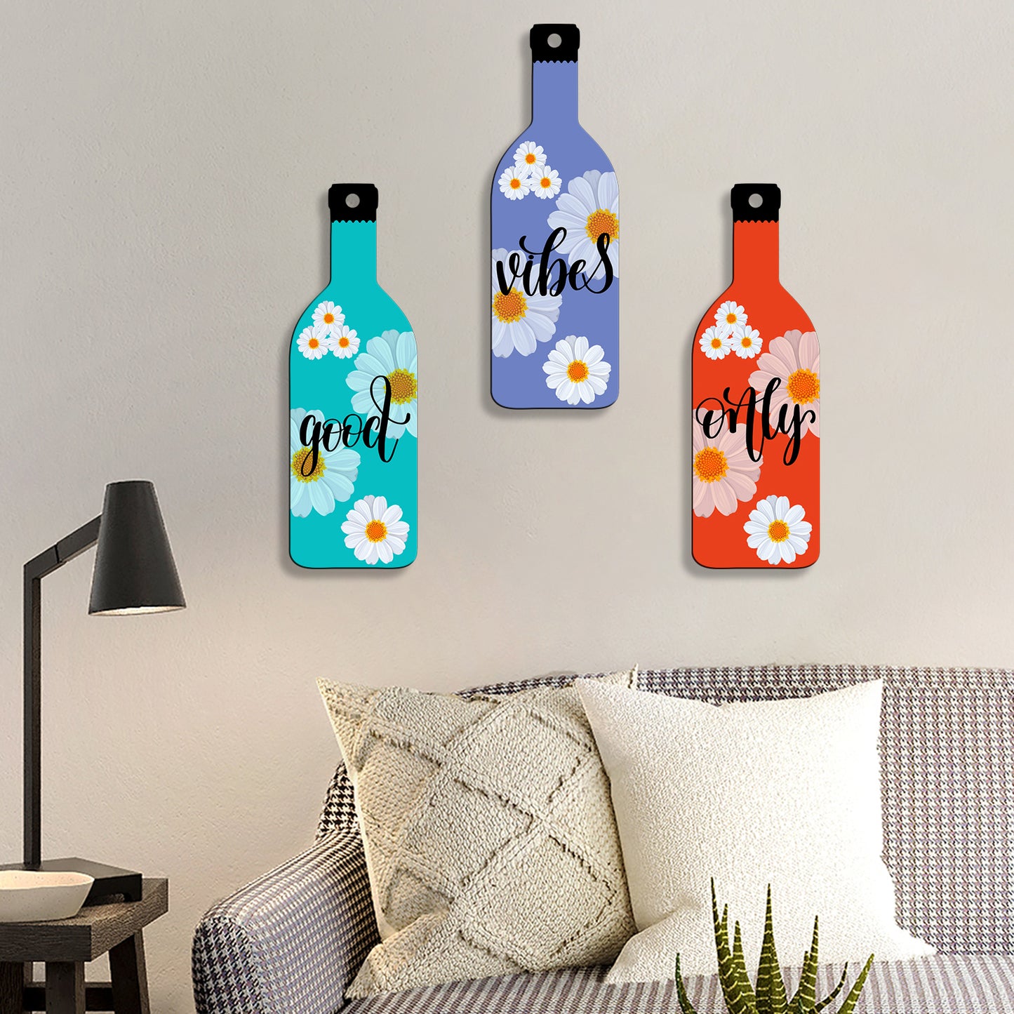 Set of 3 Bottle Wall Hanging