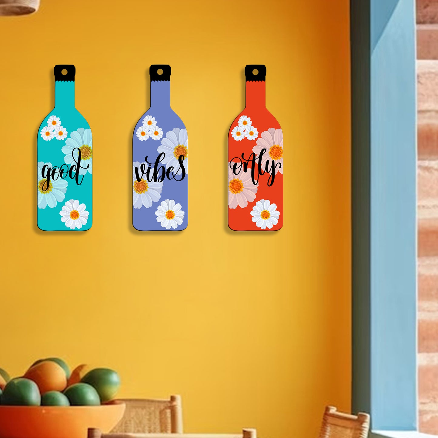 Set of 3 Bottle Wall Hanging