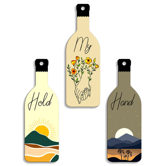 Set of 3 Bottle Wall Hanging