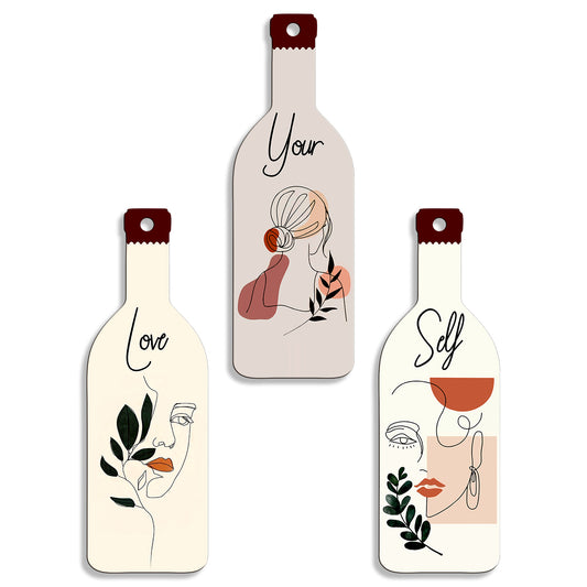 Set of 3 Bottle Wall Hanging