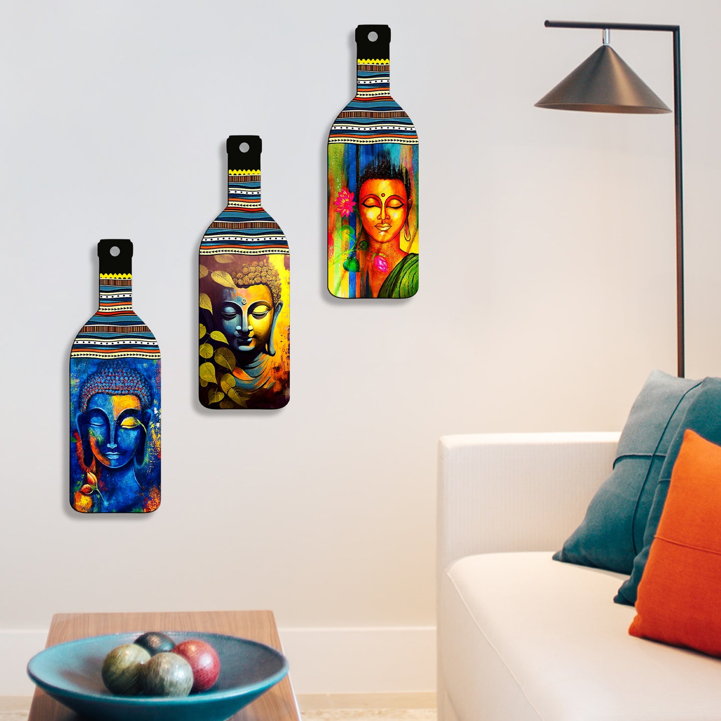 Set of 3 Bottle Wall Hanging