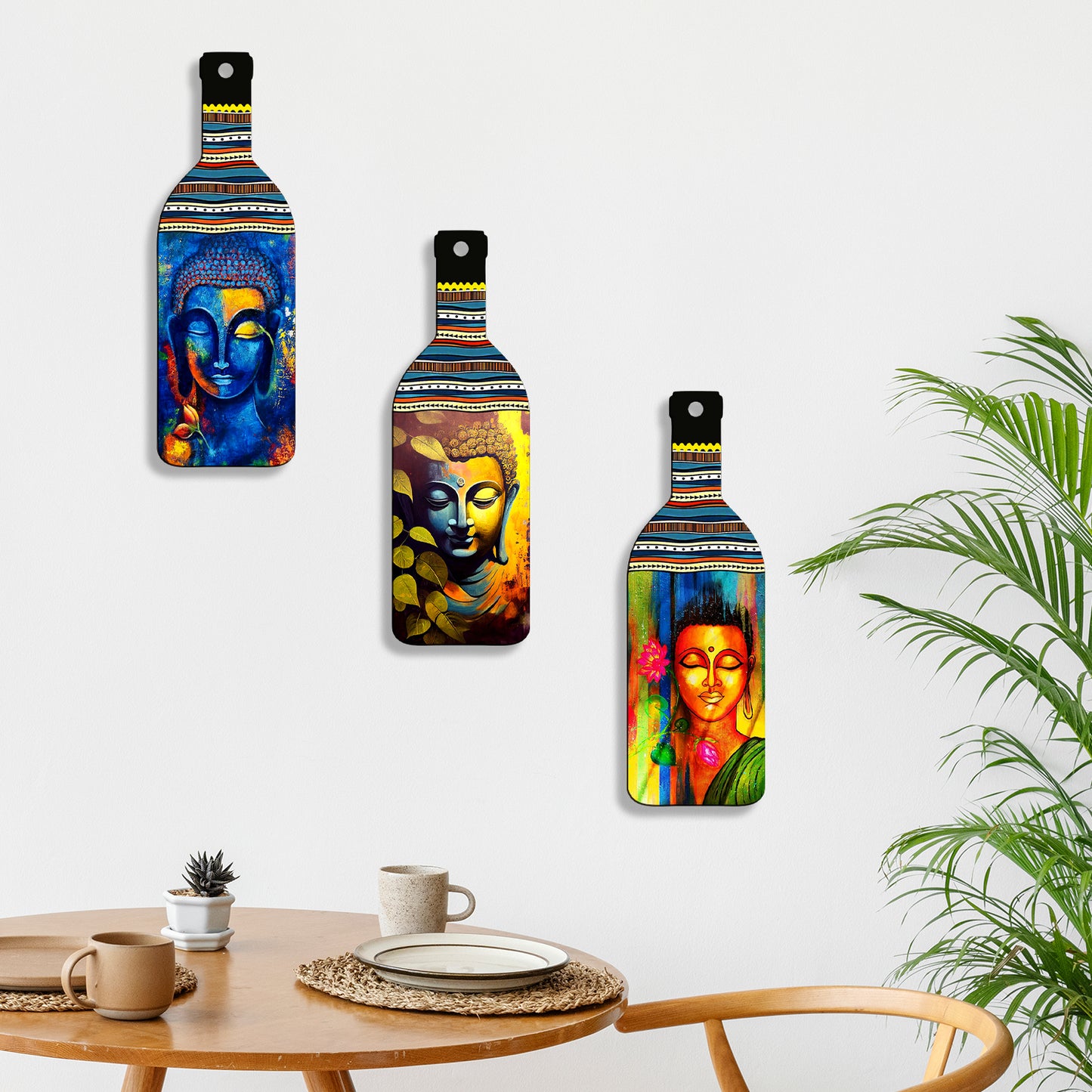 Set of 3 Bottle Wall Hanging