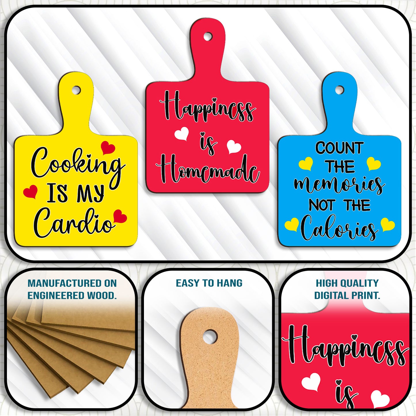 Chopping Board Wall Hanging Set of 3