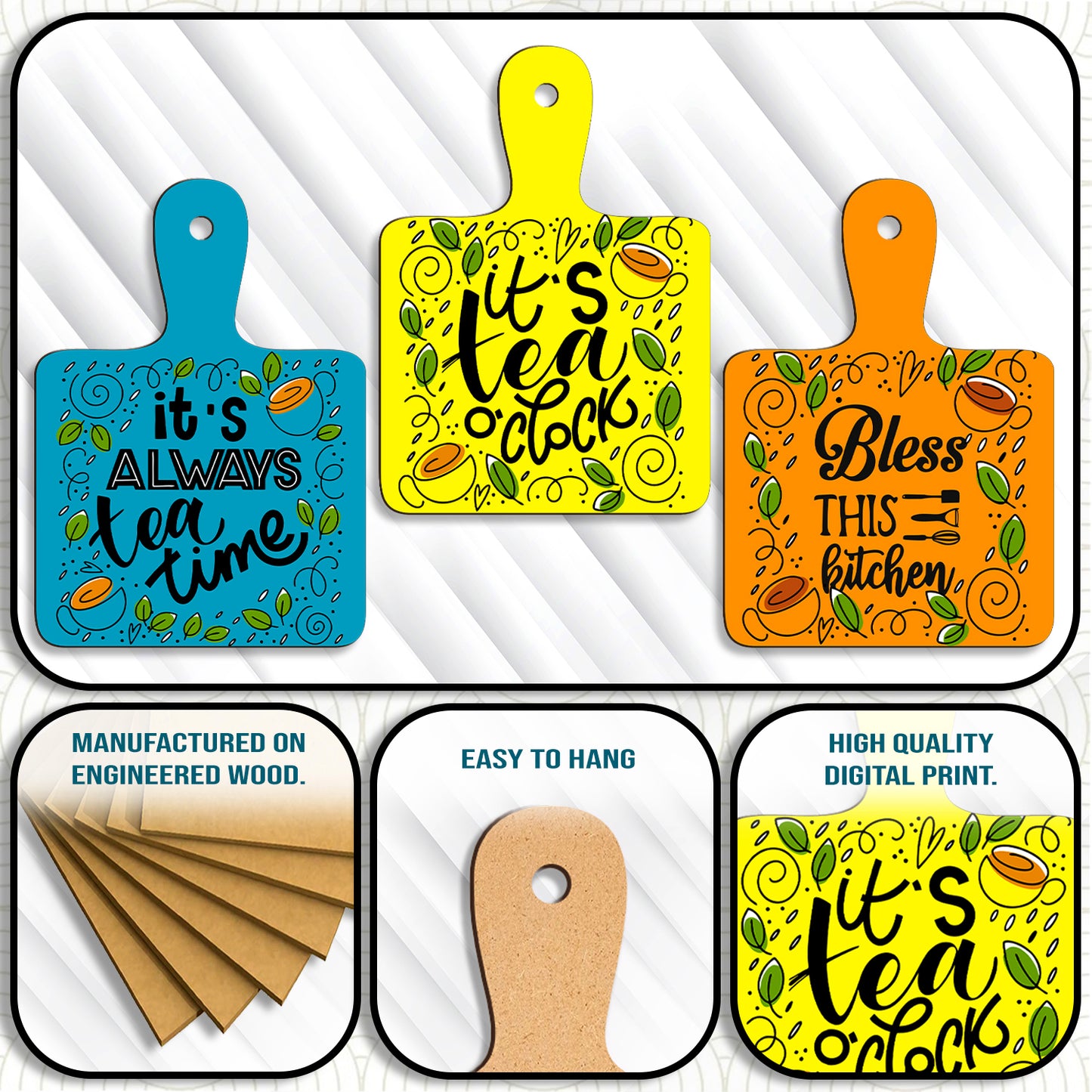 Chopping Board Wall Hanging Set of 3