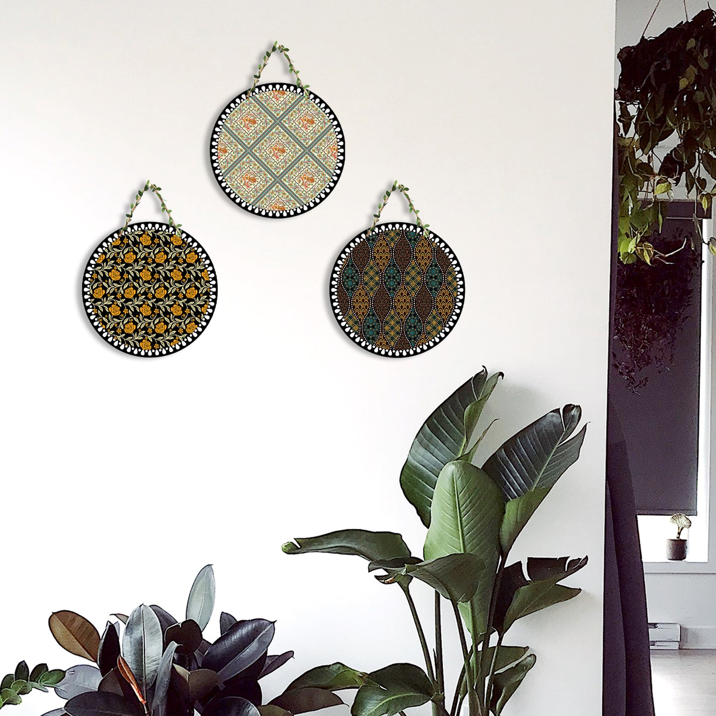 Sehaz Artworks Set of 3 Circle Wall Hanging