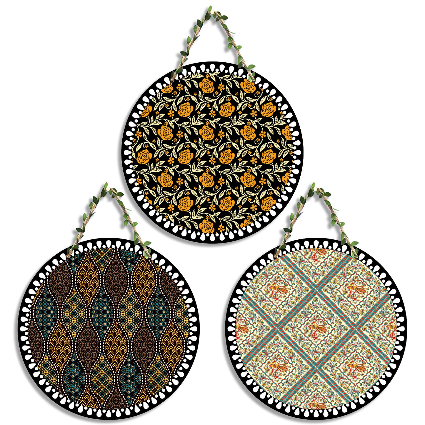 Sehaz Artworks Set of 3 Circle Wall Hanging