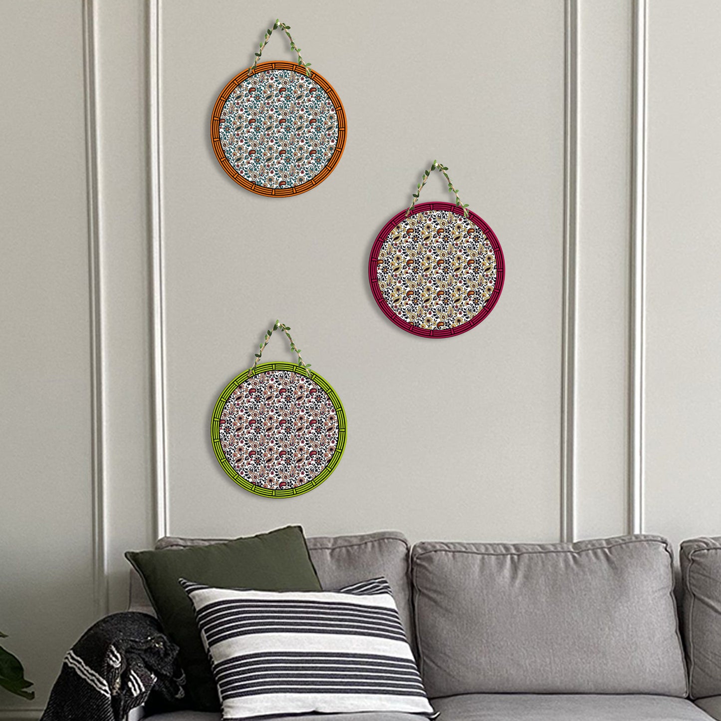 Sehaz Artworks Set of 3 Circle Wall Hanging