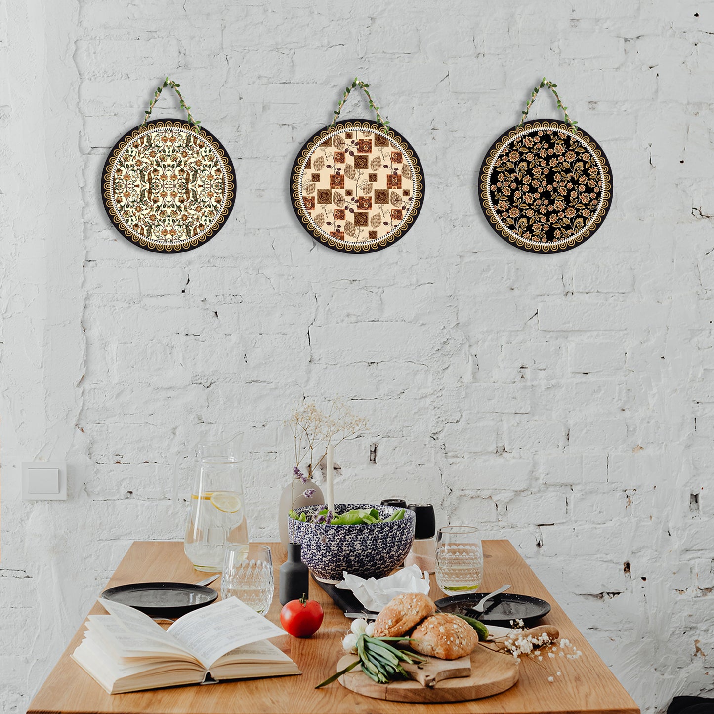 Sehaz Artworks Set of 3 Circle Wall Hanging