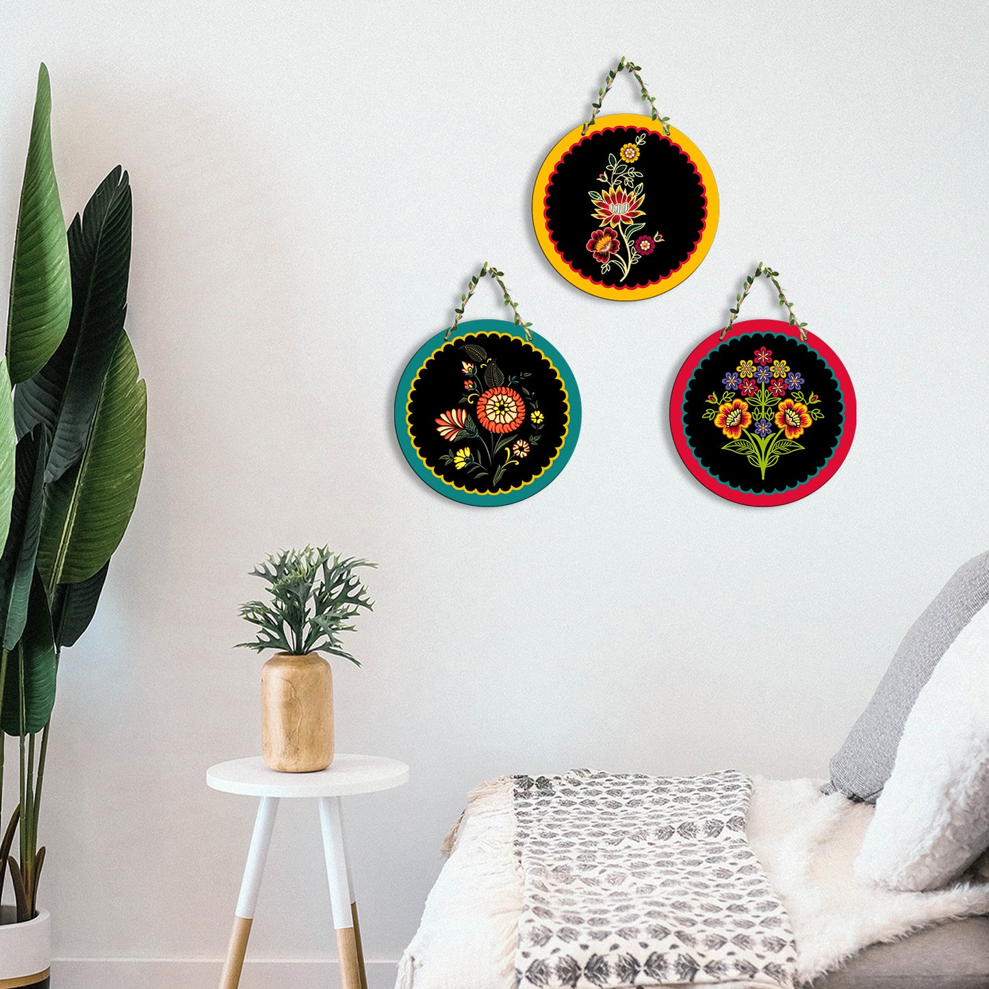 Sehaz Artworks Set of 3 Circle Wall Hanging