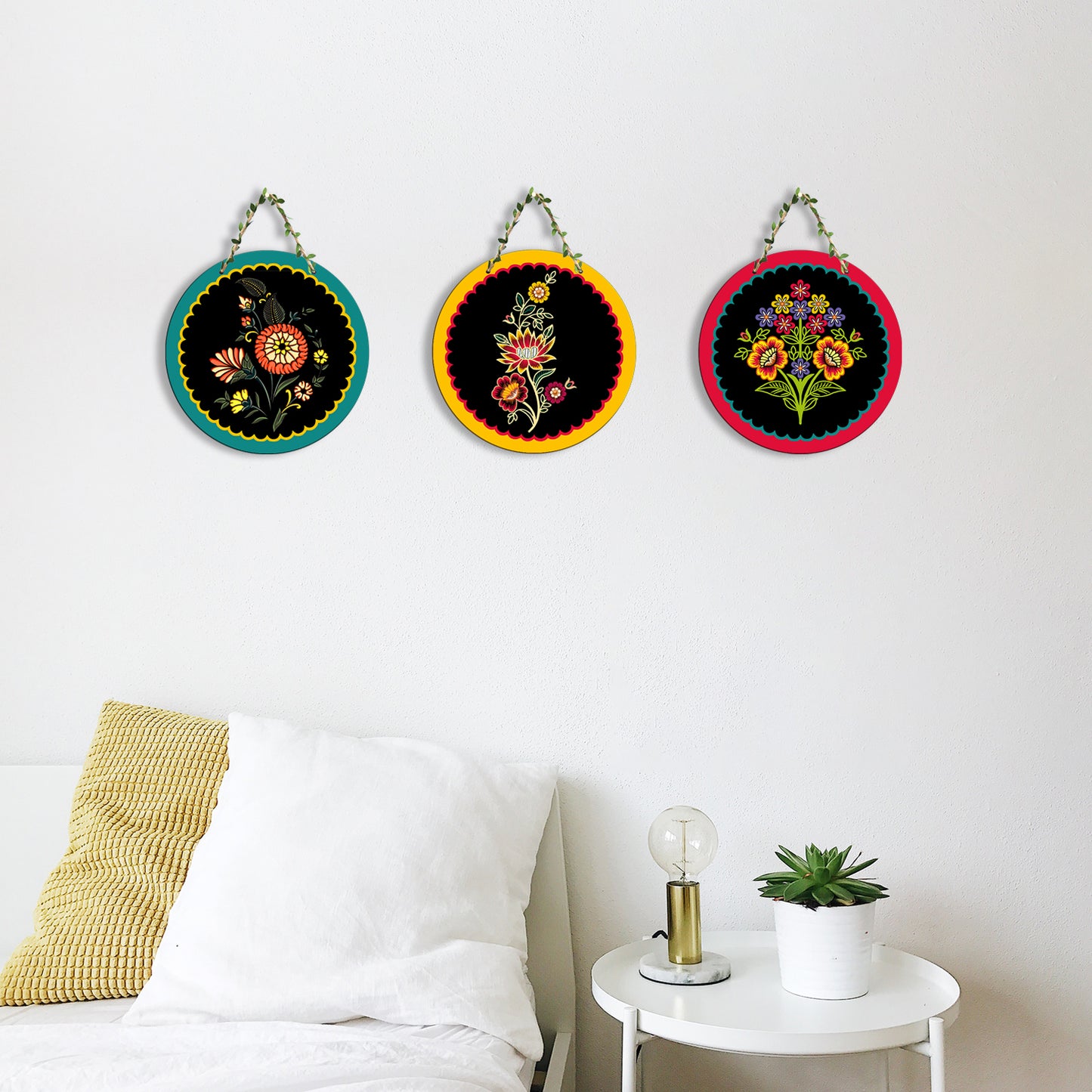 Sehaz Artworks Set of 3 Circle Wall Hanging