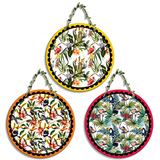 Sehaz Artworks Set of 3 Circle Wall Hanging