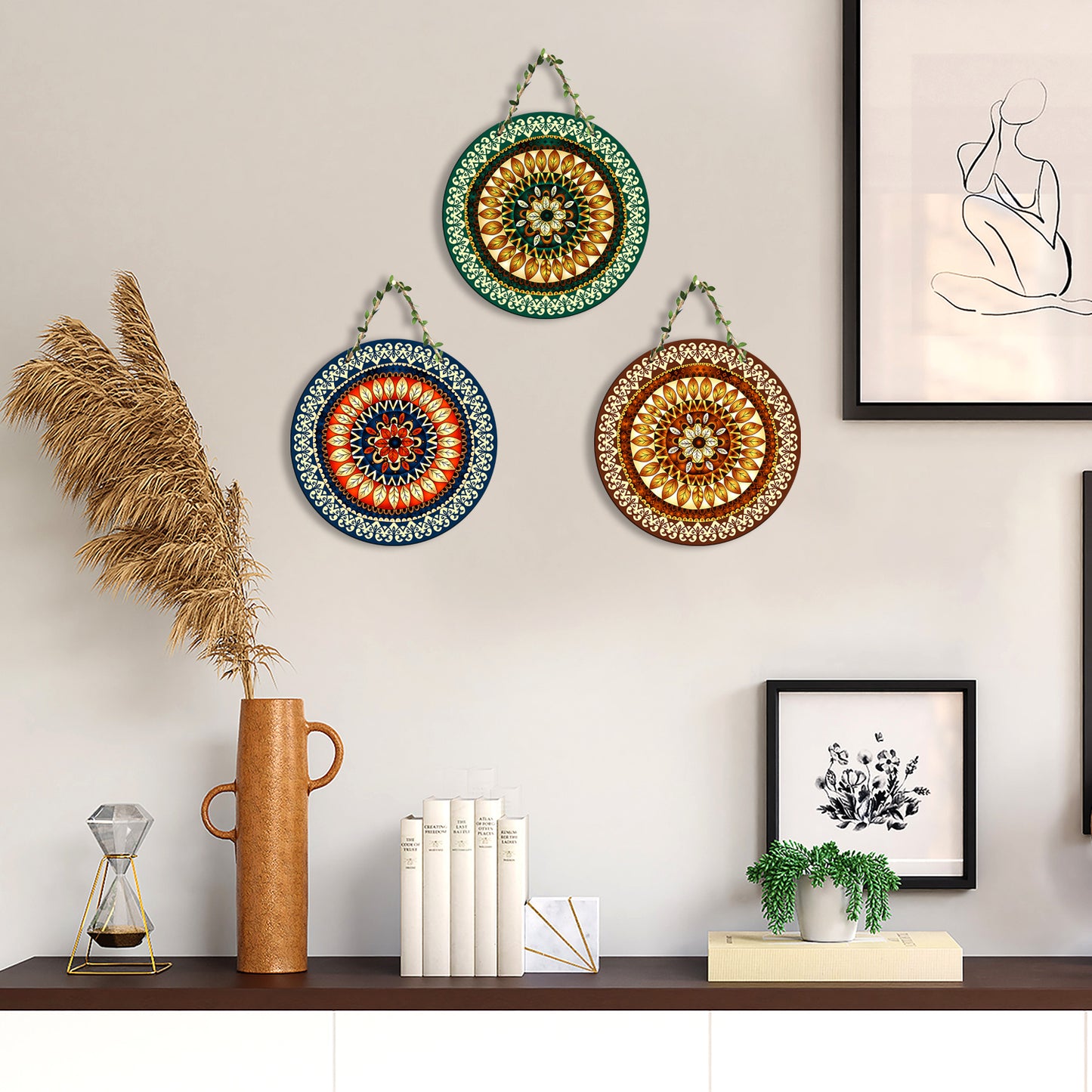 Sehaz Artworks Set of 3 Circle Wall Hanging