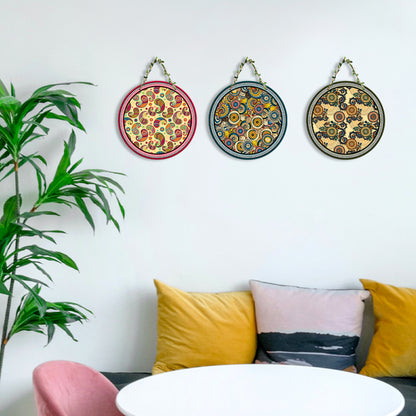 Sehaz Artworks Set of 3 Circle Wall Hanging