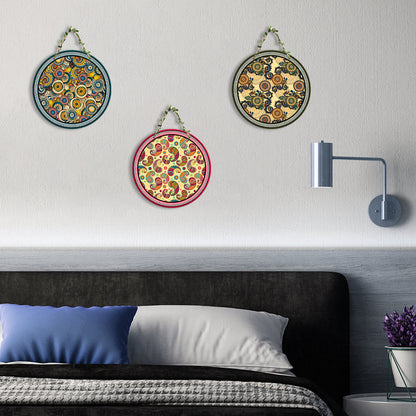 Sehaz Artworks Set of 3 Circle Wall Hanging