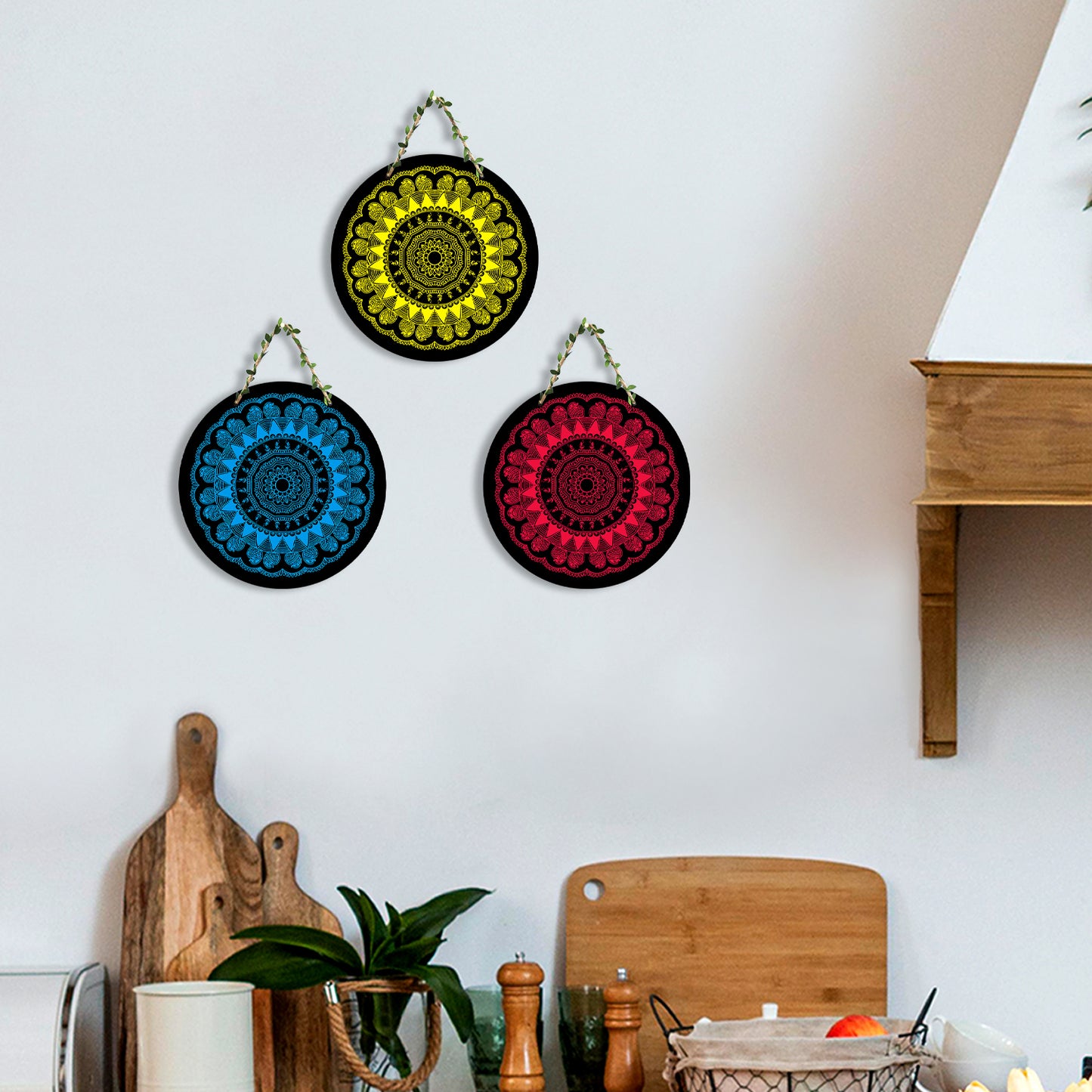 Sehaz Artworks Set of 3 Circle Wall Hanging