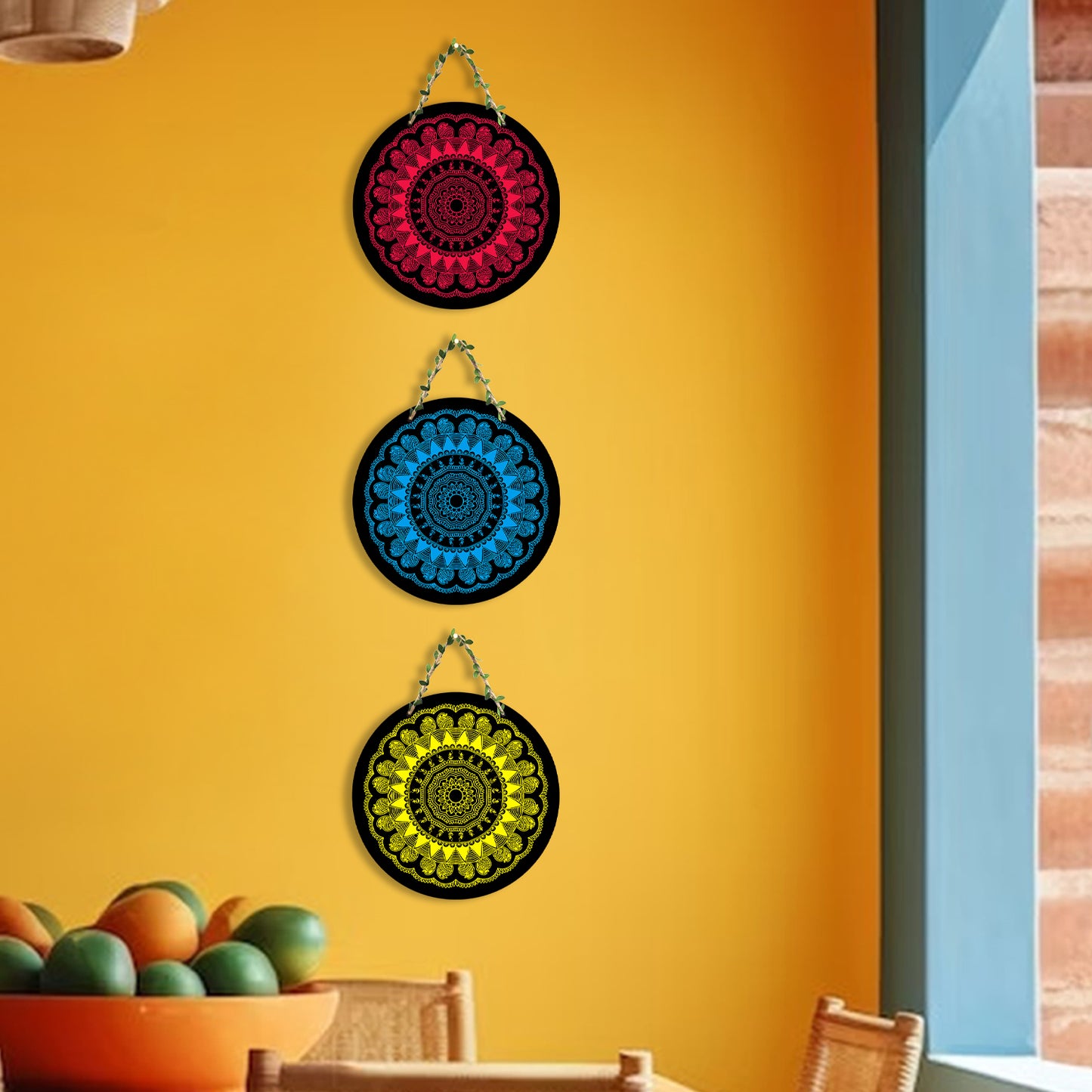 Sehaz Artworks Set of 3 Circle Wall Hanging