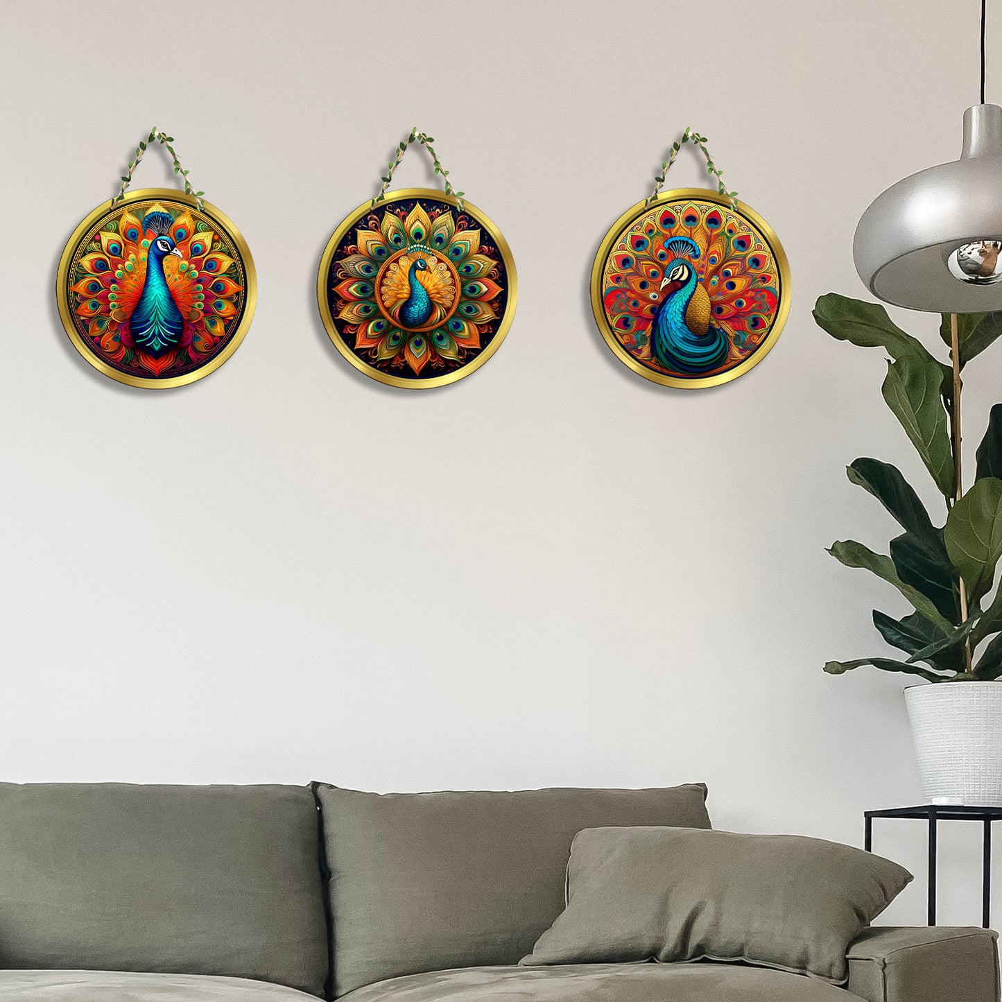 Sehaz Artworks Set of 3 Circle Wall Hanging