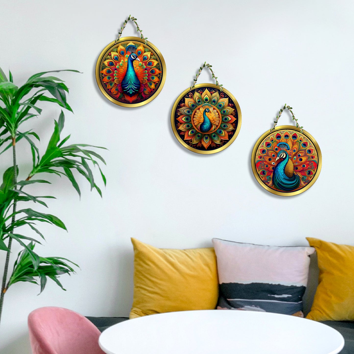 Sehaz Artworks Set of 3 Circle Wall Hanging